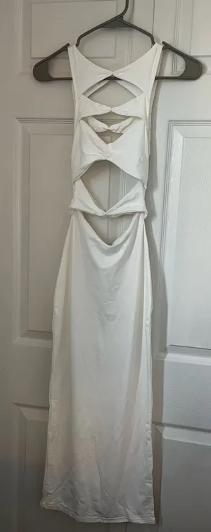 Meshki Cut-Out Dress White thumbnail 1