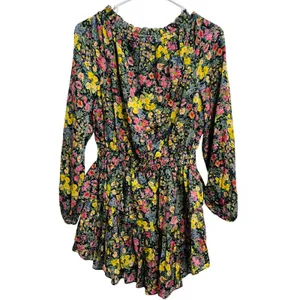 LoveShackFancy Popover Dress Night Sky Glow Floral Ruffle Mini Dress S‎ Fairy thumbnail 3
