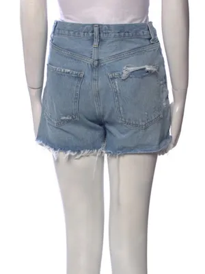 Agolde Light Wash Denim Shorts thumbnail 3