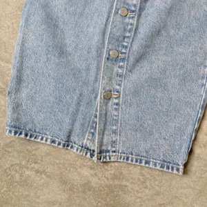 Levis Mom Skirt Light Acid Wash Blue Denim Button Fly Size 24 Jean Retro BOHO‎ thumbnail 9