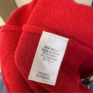 Coldwater Creek Red Sleeveless Long Red Knit Cardigan Cashmere Blend Holiday M thumbnail 7