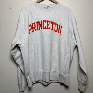 Champion Unisex‎ Cotton Sweatshirt Large Gray Princeton Reverse Weave Crewneck thumbnail 1