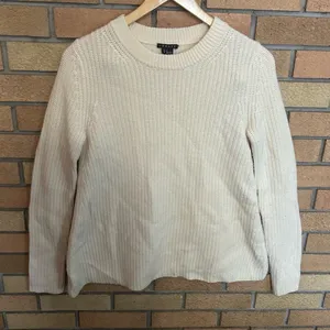 Theory Barda Fine Haven Wool/Cashmere Blend Knit Sweater Cream Size Small thumbnail 1