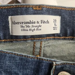 Abercrombie & Fitch 90s Straight Ultra High Rise Women Size 29 /8R Y2K Denim thumbnail 5
