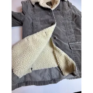 Lee Womens Grey Corduroy Sherpa‎ Lined Jacket Small Western Trucker Coat Vintage thumbnail 7