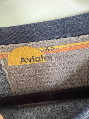 AVIATOR‎ NATION Bolt Cropped Classic Five Stripe Crewneck Sweatshirt Size - XS thumbnail 2