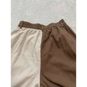 Hot & Delicious Patchwork Cargo Pants Brown Beige Olive Cotton Relaxed Women's M thumbnail 14