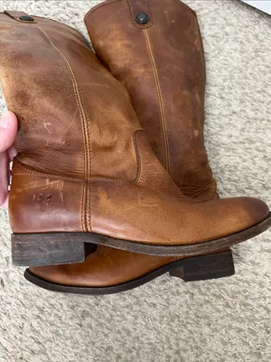 Frye Cara Boots in Cognac Leather - Size 6.5 B thumbnail 8