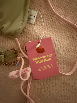 NWT NEVER WORN Strawberry Milk Mob Safari Bikini Set Medium Top Medium Bottoms thumbnail 10