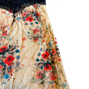 Zara Floral Print Slip Dress Lace Trim Spaghetti Strap Mini Size XS Women's thumbnail 2