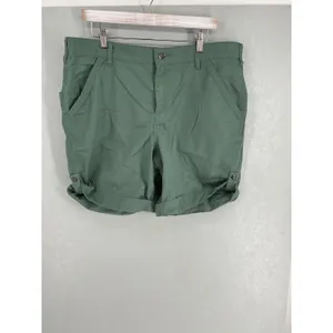 Carhartt Womens Shorts Green Ripstop Roll Tab Utility Cargo 18 thumbnail 2