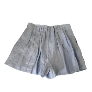 100% Linen NWT Light Baby Blue Shorts Women's Size Medium 32 inch Waist thumbnail 4