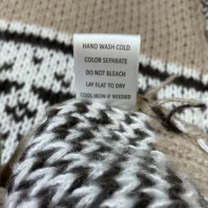 Le Lis Collection Womens Fair Isle Quarter Zip Sweater Tan‎ Brown Nordic M thumbnail 11