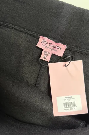 Juicy Couture Black Women's Black Sweat Shorts XL MSRP $69 NWT thumbnail 5