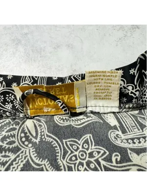 Vintage Victoria's Secret Gold Label Black White Floral Print Robe S thumbnail 4