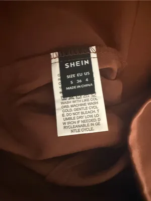 SHEIN Wide-Leg High-Rise Pants in Burnt Orange thumbnail 3
