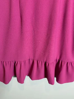 Dress The Population Mira Ruffle Mini Dress Womens Medium Hibiscus Pink Cocktail thumbnail 9