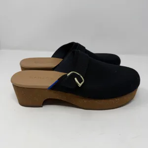 Rothy's The Platform Clog Black Knit Gold Buckle Women Size 11.5 thumbnail 5