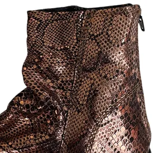 EUC Free People Leather Amarone Cooper Snakeskin Boots Size 7.5 thumbnail 5