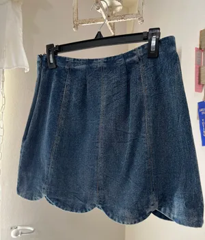 Altar'd State Scalloped Denim Skirt thumbnail 3