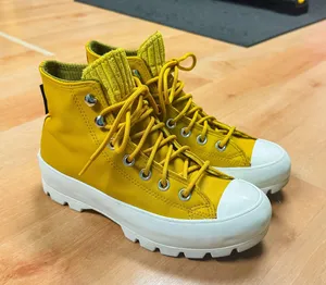 Converse Mustard Yellow Lugged Sole High Top Sneakers thumbnail 5