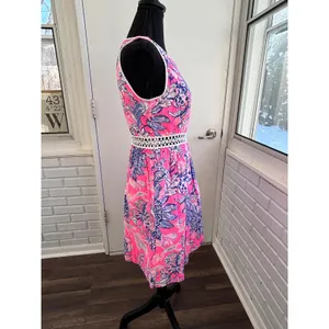 Lilly Pulitzer Alivia‎ Eyelet Fit and Flare Dress 2 coastal resortwear vacaton thumbnail 5