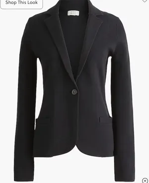 J.Crew Factory Black Schoolboy Sweater Blazer Size S thumbnail 1