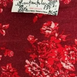 Free People Everything’s Rosy Red Long Sleeve Bodysuit Size L thumbnail 5