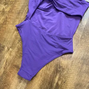NWT ZARA Asymmetric Swimsuit Sz Small Purple One Piece One Shoulder thumbnail 13