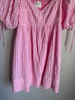 Tuckernuck Hyacinth House Pink Gingham Layton mini Dress Small thumbnail 6