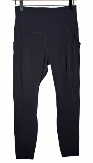 Lululemon Align High Rise Pants Black 25" Pockets Nulu Women's 8 thumbnail 1