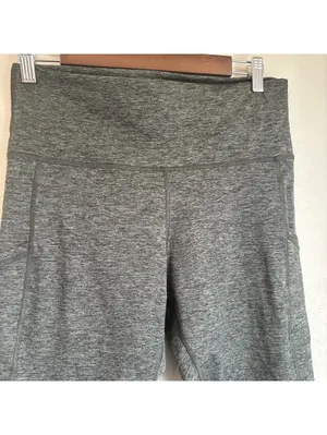 OFFLINE by Aerie The Hugger Hi-Rise Leggings Women XL Heathered Green Pockets thumbnail 3