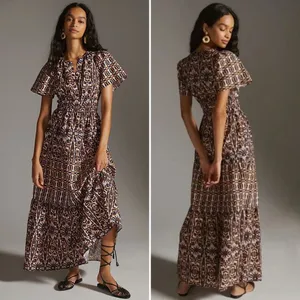 Maeve Anthropologie Somerset Maxi Dress 100% Cotton Size M NWOT thumbnail 2