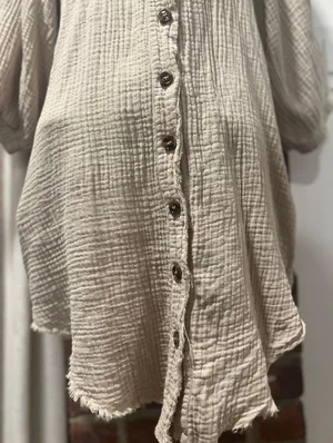 Aakaa Cotton Gauzy Tunic Dress thumbnail 3
