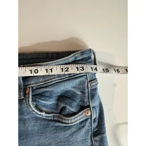 Zara Women’s High Rise Skinny Leg Jeans Size 8 Medium Wash Raw Hem 27 Inseam thumbnail 8