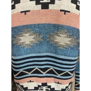 Vintage Tapestry Crop Jacket Aztec Design Size S Cowboy Boho Festival Goblincore thumbnail 3