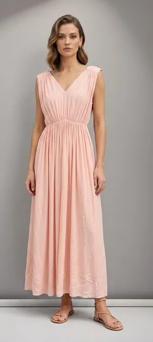 Madewell magnolia Tie Back Maxi dress thumbnail 1