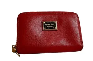 Michael Kors small red leather wallet thumbnail 2