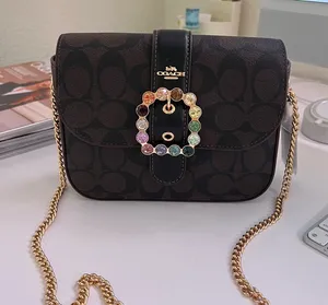 coach Gemma Crossbody In Signature Canvas With Jeweled Buckle ce623 thumbnail 1