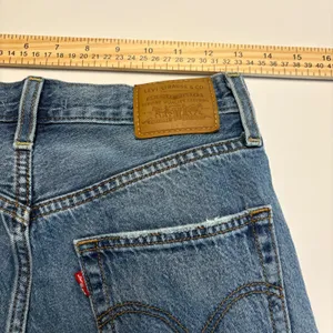 Levi's Ribcage Straight Ankle Jeans Women 27 Blue Distressed High Rise 0318 thumbnail 5