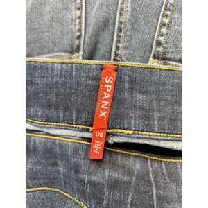 SPANX Size Large Dark Wash Skinny Pull-on Jeans Denim Shapewear Tummy Control thumbnail 2