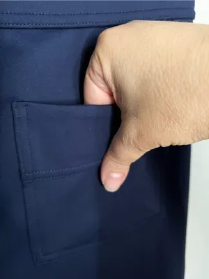 Halara NWT DayStretch High Waisted Navy Blue Pockets Straight Leg Athletic Pants thumbnail 5