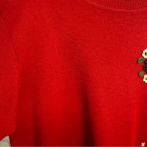 Vintage Y2k Grannycore red wool knit sweater Autumn Creations Large thumbnail 4