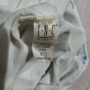 INC International Concepts Blue and White Fitted Camisole thumbnail 7