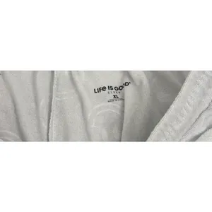 Life is Good Pajamas Blue Smiley Face Terry Cotton Drawstring Sleep Shorts XL thumbnail 4