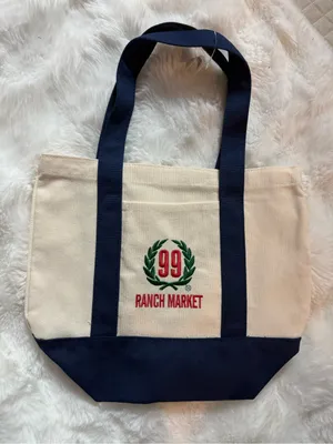 New 99 Ranch Market mini navy blue canvas tote bag thumbnail 1
