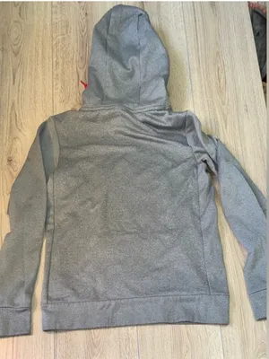 Nike Gray Hoodie with Pink Swoosh and Pink Lined Hood thumbnail 2