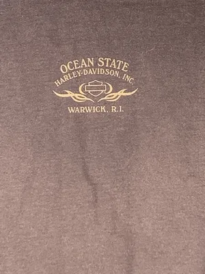 Harley Davidson Womens Hoodie Brown Full Zip Ocean State Warwick RI Cotton Blend thumbnail 8