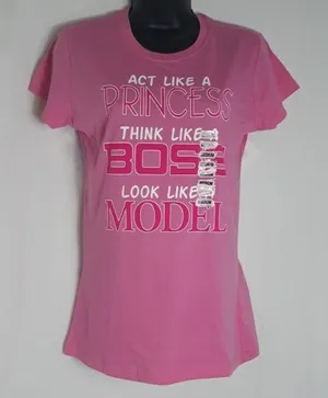 Women's Size Medium Pink Crew Neck T thumbnail 1