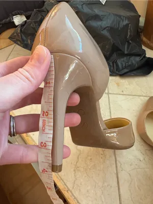 Jessica Simpson Nude Patent d'Orsay Pointed Toe Stiletto Heels Pumps Size 9 thumbnail 5